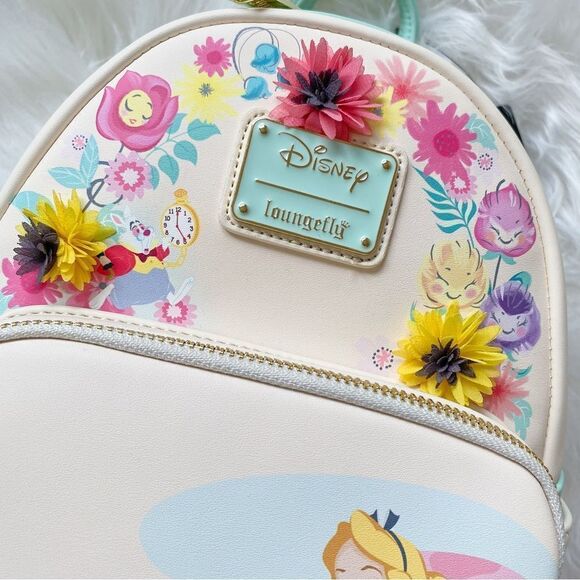 Loungefly Disney Alice In Wonderland Garden Flowers Mini Backpack - Picture 3 of 5